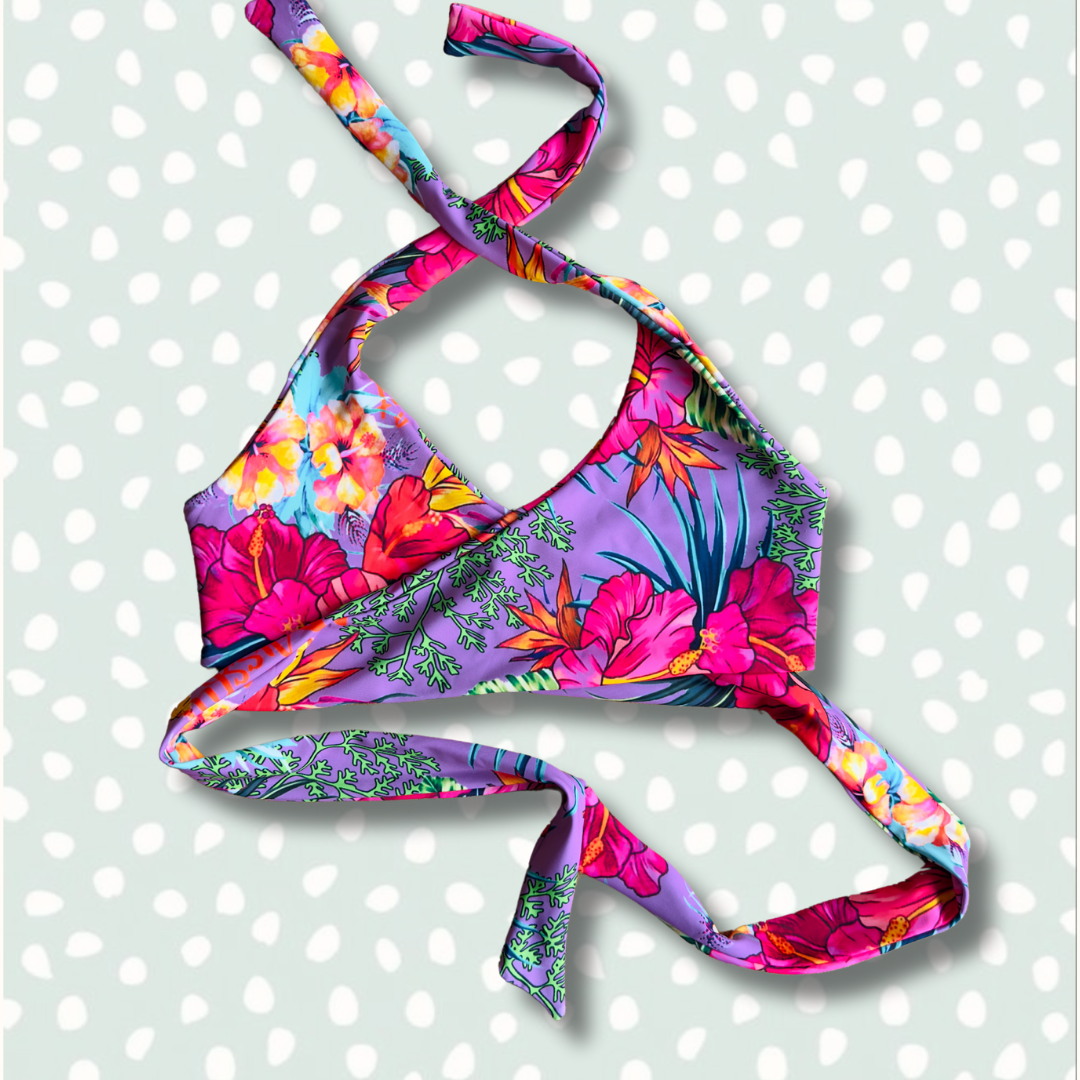 Peto cruzado hibiscus lila