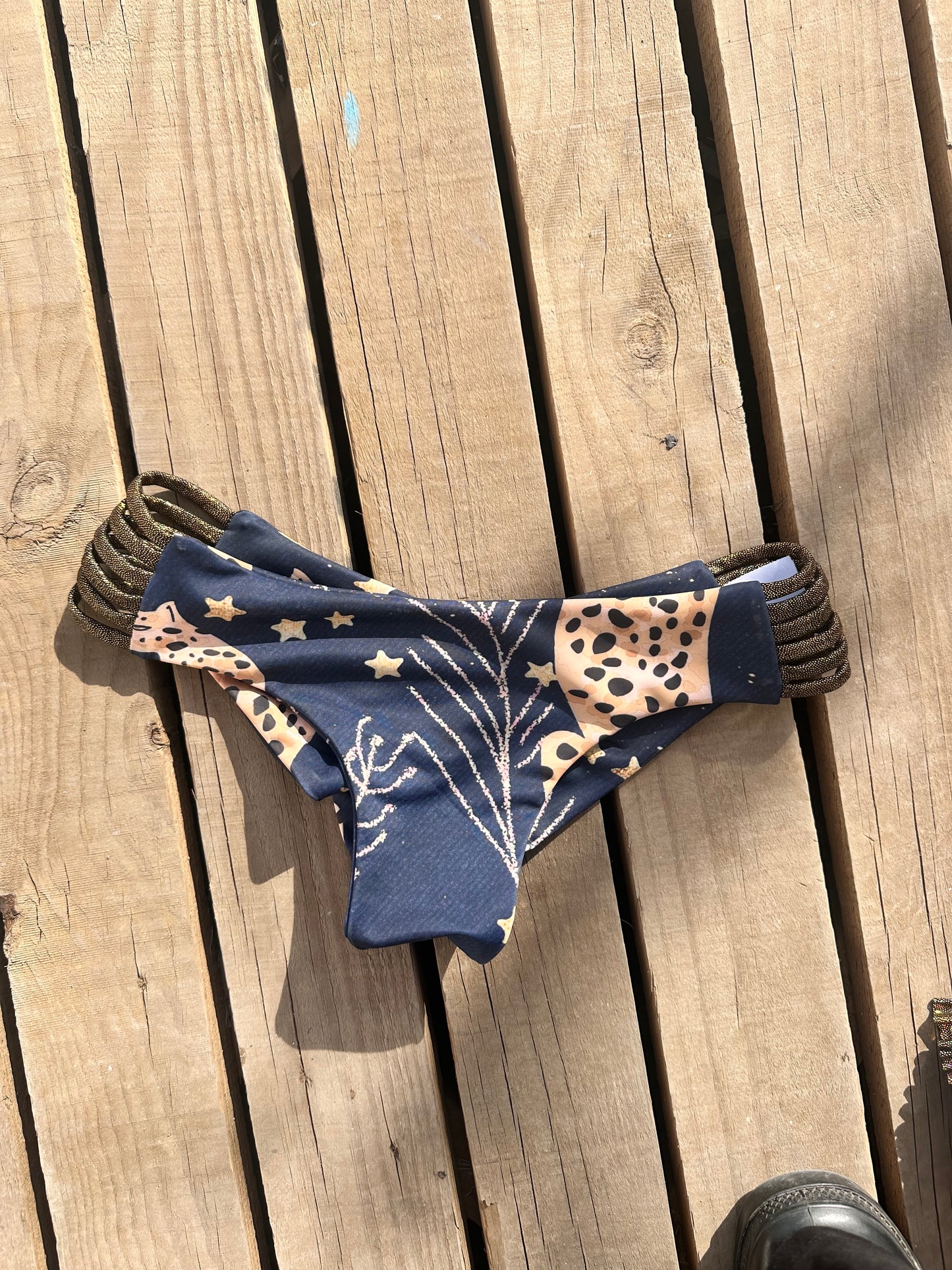 Conjunto blue star peto pin up largo + culotte upless pabilo