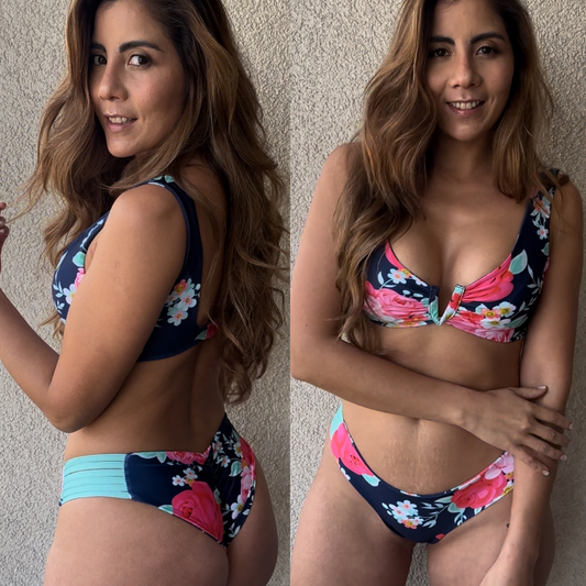 conjunto  Paula top amapola + culotte upless pabilo