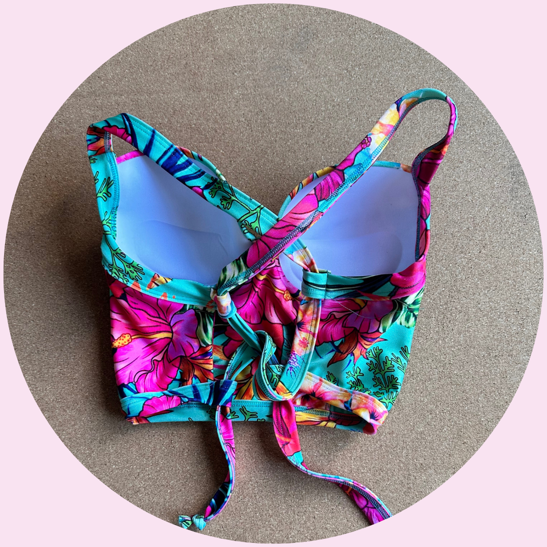 Peto push up largo Hibiscus turquesa