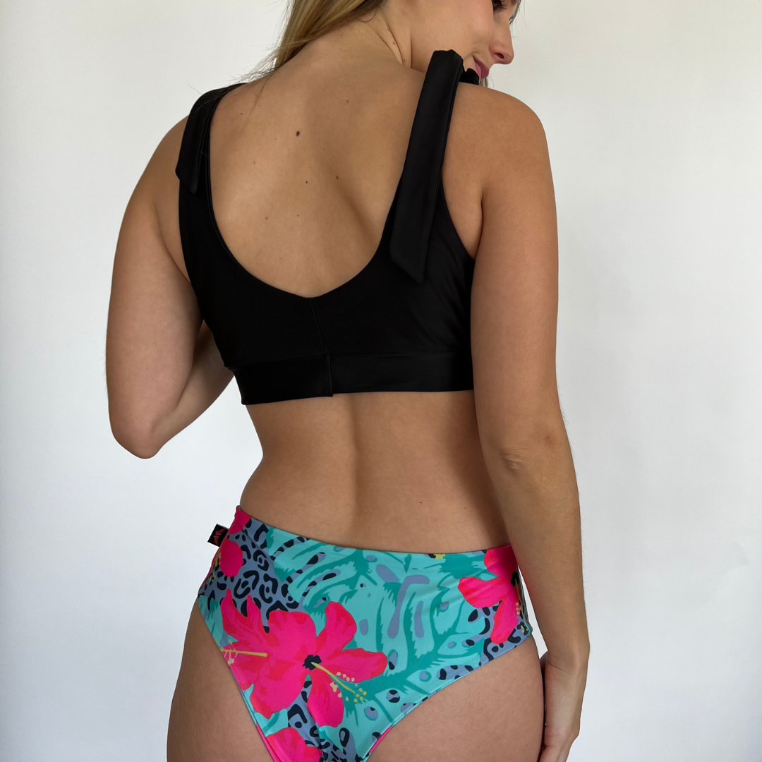 Top queen Negro + pantaleta clasica musa