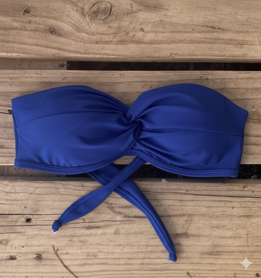 strapless  cruzado  azul rey