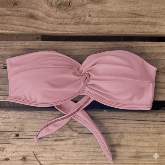 strapless  cruzado  rosa