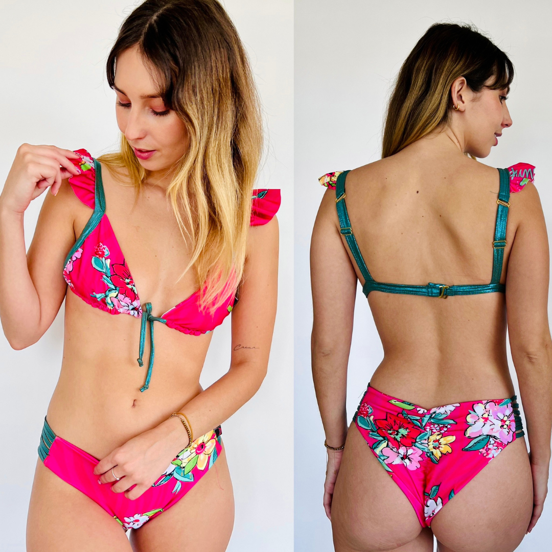 conjunto sirena peto triangulo vuelos +culotte upless pabilo