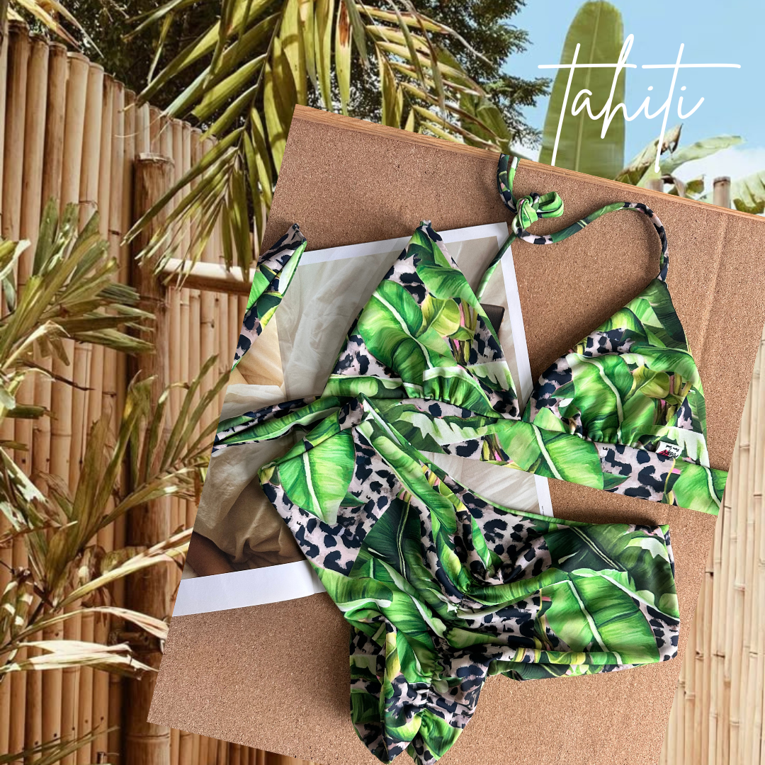 conjunto Tahiti Top Mix + pantaleta upless