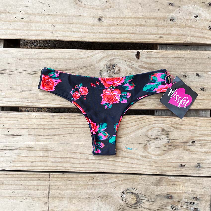 culotte clasico flores negras