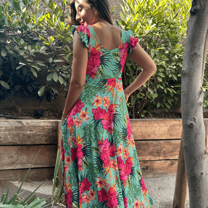 vestido karla turquesa mix