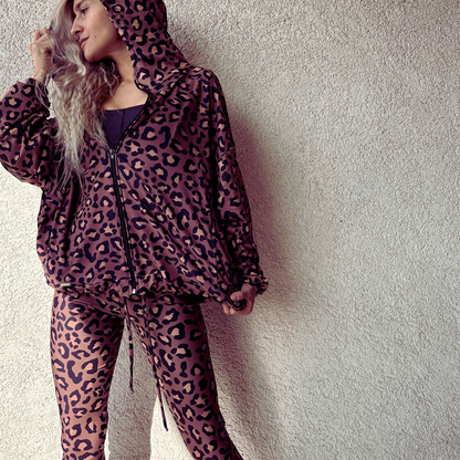 Poleron shine animal brown