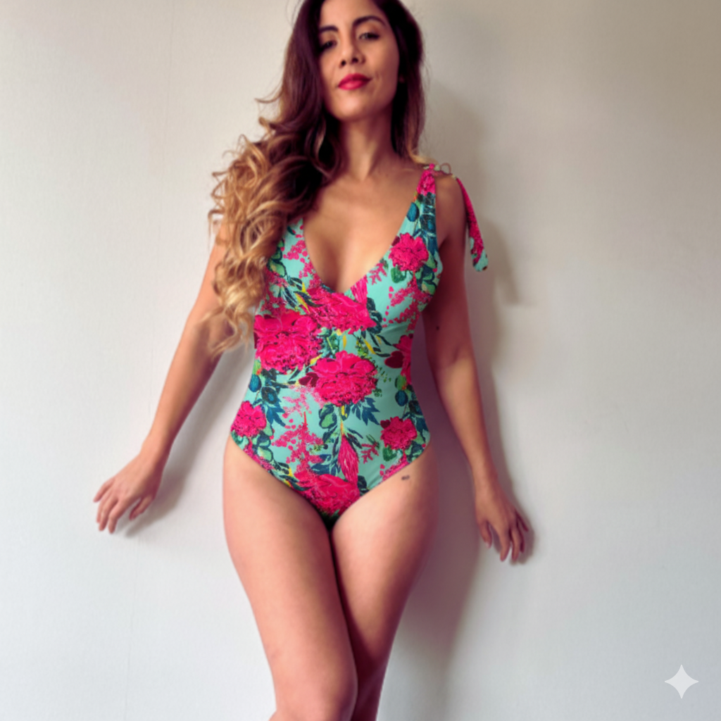 traje de Baño narciza turquesa mix