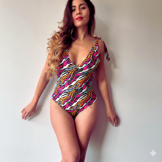 traje de Baño narciza cebra pink
