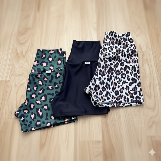 Pack de short  animal green- negro y mood