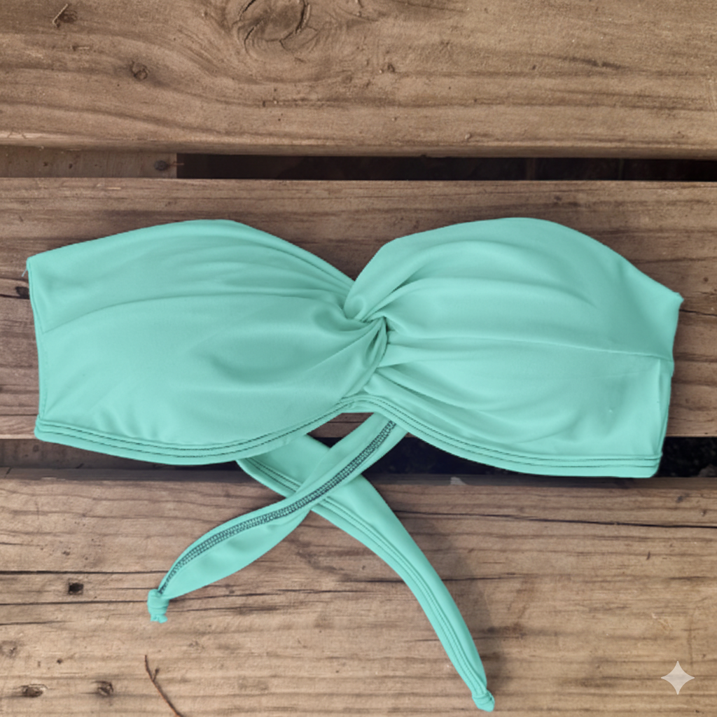 strapless  cruzado turquesa