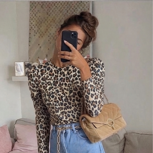 Polera manga larga animal mood