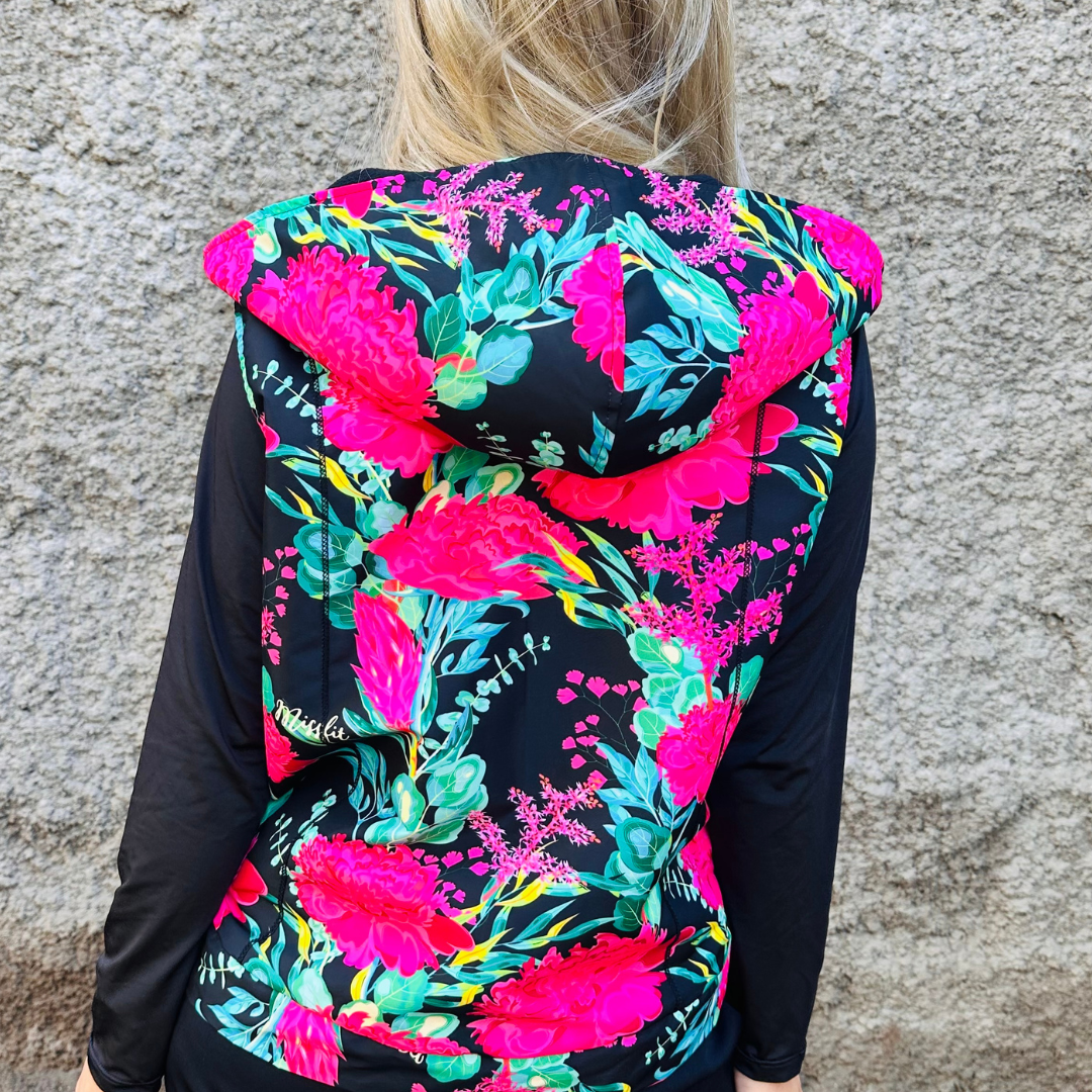 parka sin mangas negro mix