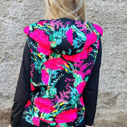 parka sin mangas negro mix