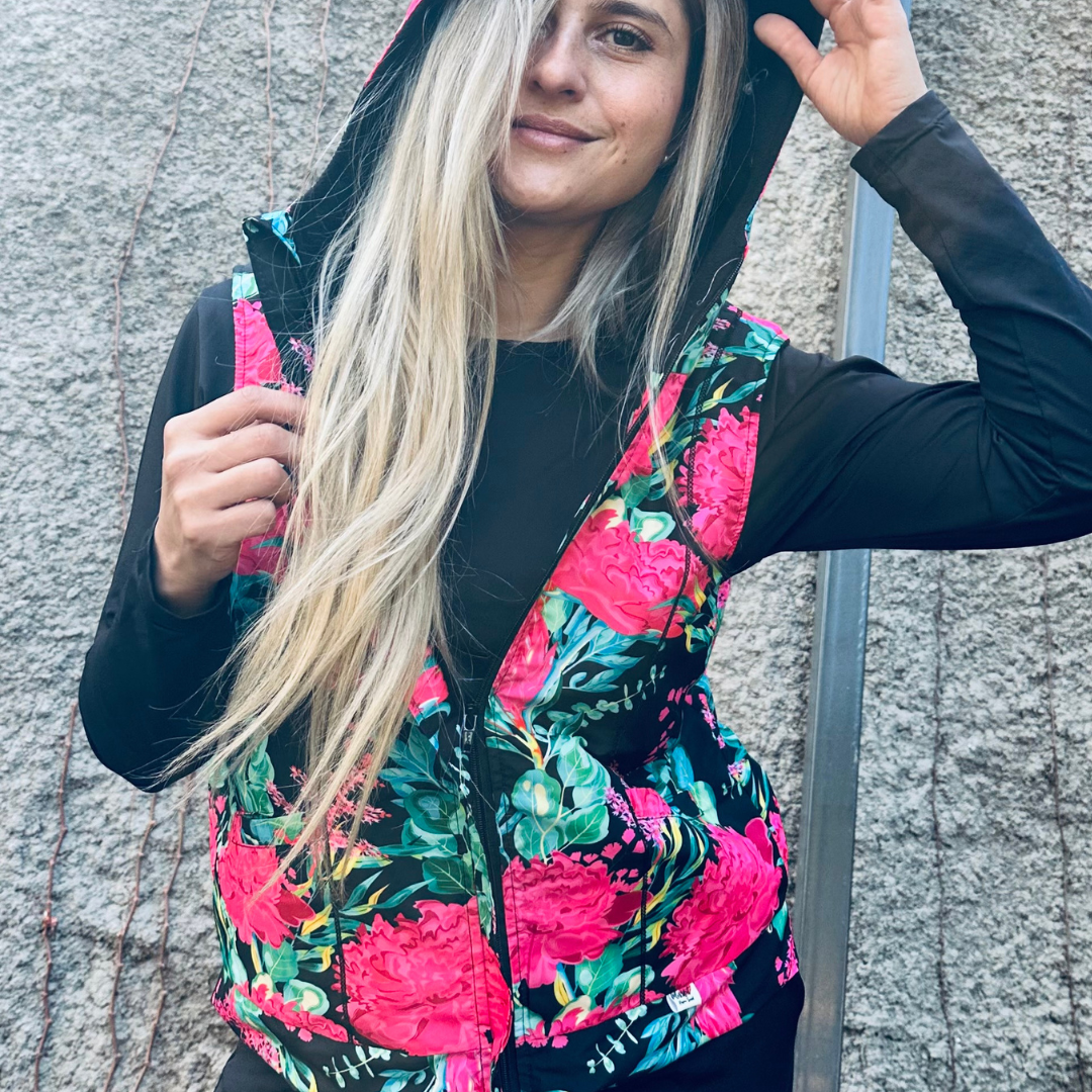 parka sin mangas negro mix