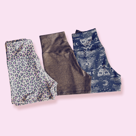 Pack de short  animal pink-dorado-santorini