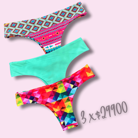 pack 3 bottoms x 29900/ tribal-turquesa-malibu