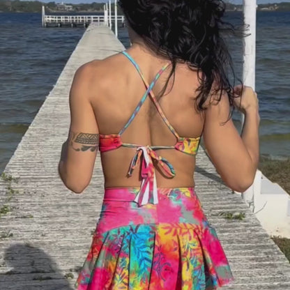 conjunto top diana + falda bamboo fluor