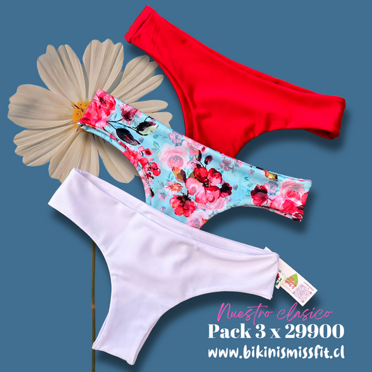 pack 3 bottoms x 29900/ rojo-rosalia-blanco